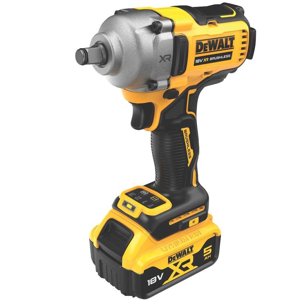 Dewalt 18V 1 2 In. Cordless Impact Wrench 812 Nm Brushless Motor LED Hog Ring With 2 X 5.0 Ah Li Ion Batteries Charger And Case DCF891P2T GB Shop Online at Best Price in UAE