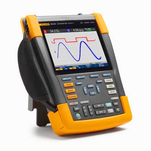 Fluke Scopemeter Portable Oscilloscope, 2 Channel, 200MHz, Color 190 ...