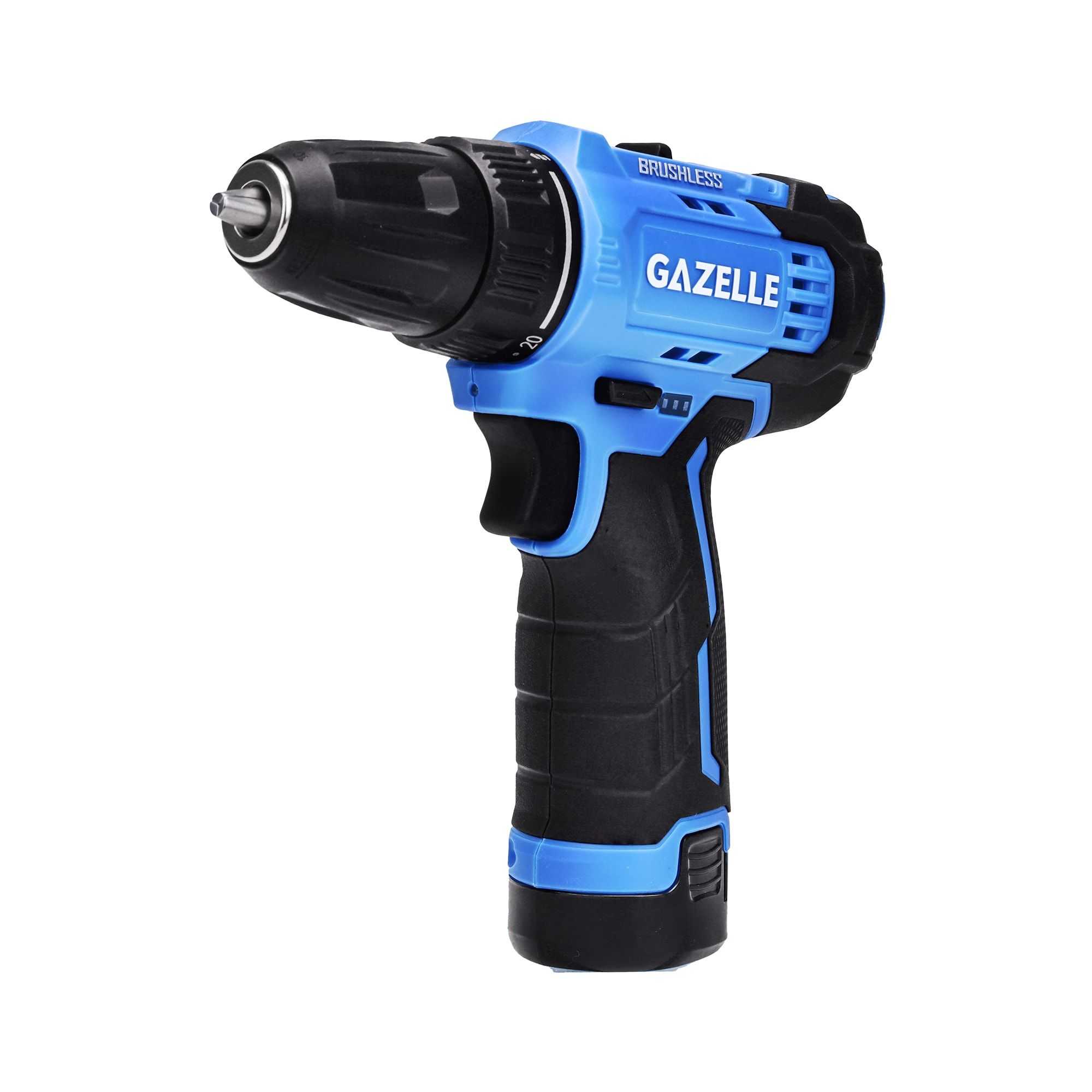 Gazelle 12V Max Cordless Drill Driver 10mm 2 Speed Brushless Motor with 2 x 2.0Ah Li Ion Batteries GC1220 Shop Online at Best Price in UAE